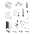 Prime-Line Out-Swinging Door Pack, 1 in. Door, 1-1/4 in. Post, Zamak Construction, Chrome Finish 1 Kit 656-8615-T